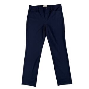 Talbots Womens Stretch Straight Leg Chino Pants - Navy Blue - Size 12